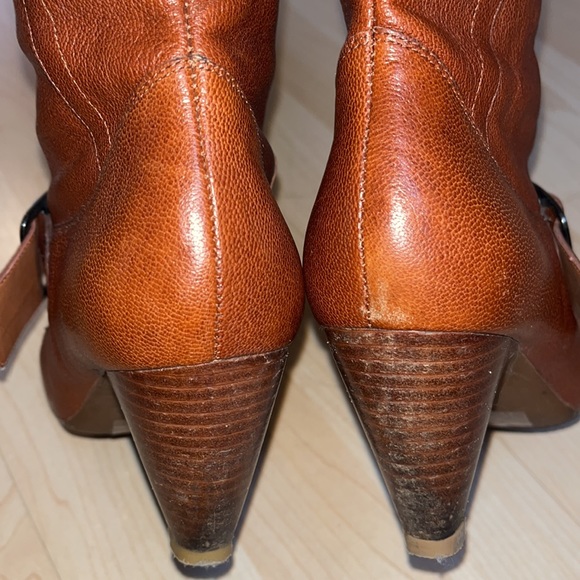 BCBG Girls Cognac Leather Heel Boots - Picture 7 of 10